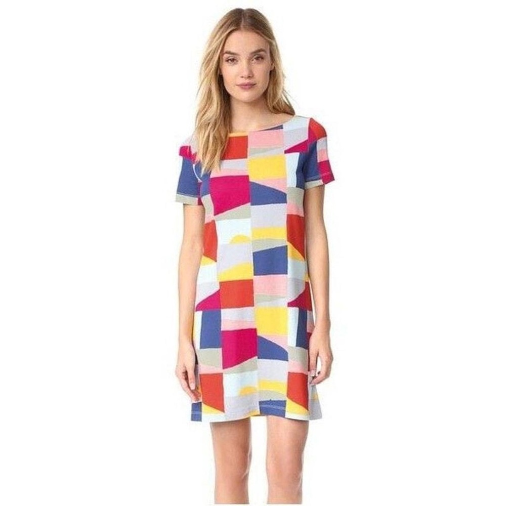 Tory Burch Kimberly Patchwork Geometric Print Dre… - image 1